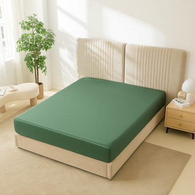 Premium Satin Fitted Bedsheet