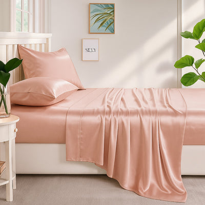 Premium Satin Fitted Bedsheet